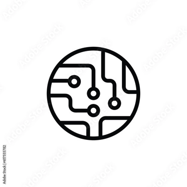Obraz circuit board icon vector
