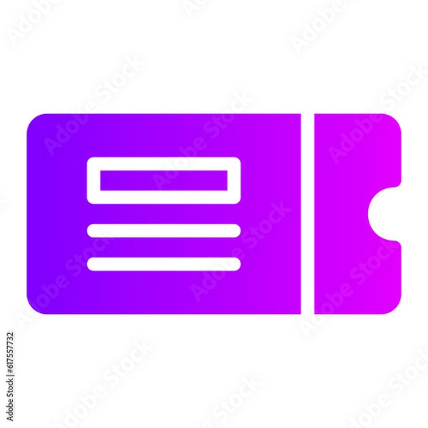 Obraz ticket gradient icon