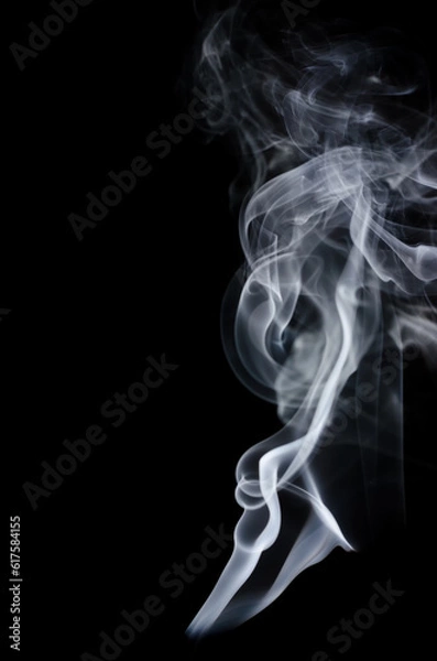 Fototapeta white smoke on black background, white smoke on black background, smoke background,white ink background,smoke background ,beautiful white smoke,B&W, Movement of smoke