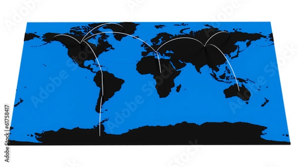 Obraz Hi-Tech World Map.