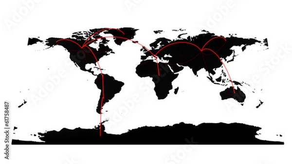 Obraz Hi-Tech World Map.