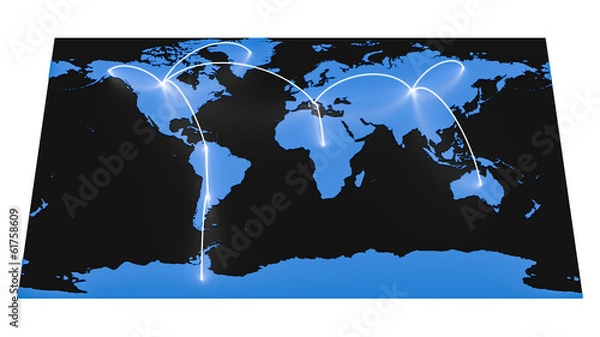 Obraz Hi-Tech World Map.