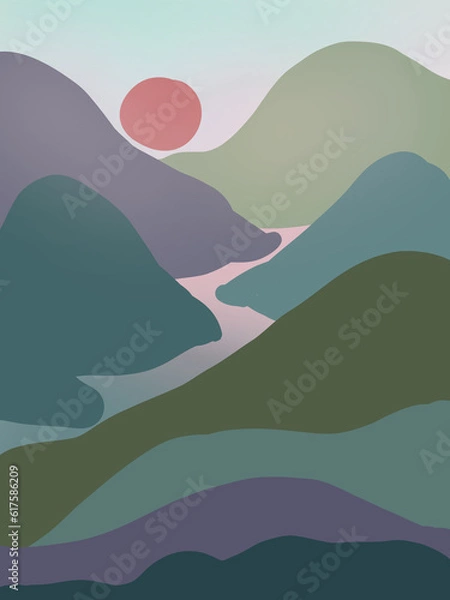 Obraz mountain view background