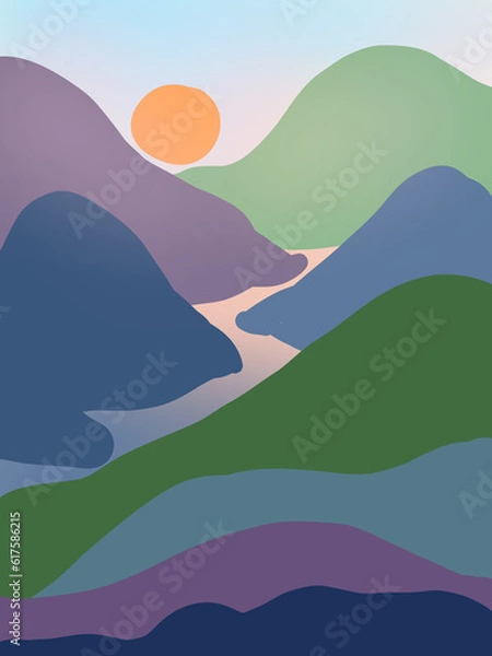 Obraz mountain view background