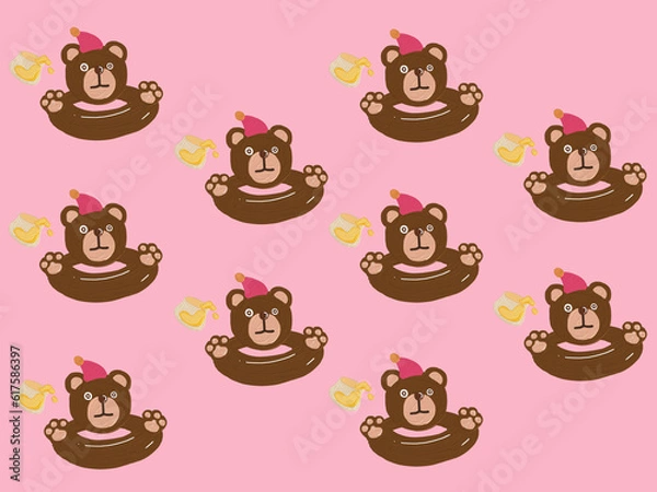 Obraz bear pattern background