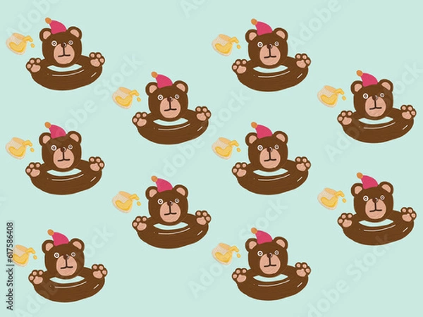 Obraz bear pattern background