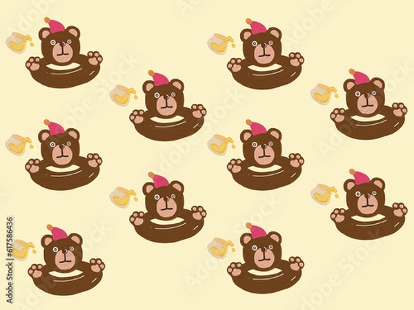 Obraz bear pattern background
