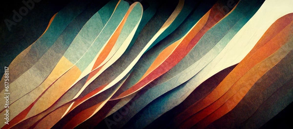 Obraz abstract geometric graphic background wallpaper, Generative ai.