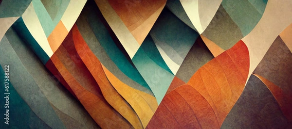 Obraz abstract geometric graphic background wallpaper, Generative ai.