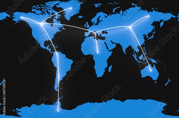 Obraz Hi-Tech World Map.