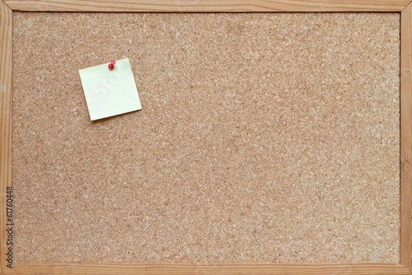 Obraz cork board with post it note