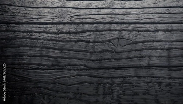 Fototapeta True Black wood texture. True Black background, background, True Black wooden plank background,AI generated, 