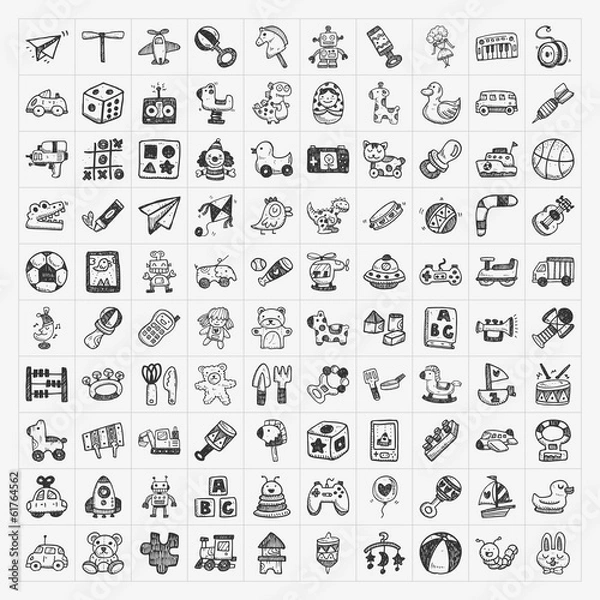 Obraz doodle toy icons
