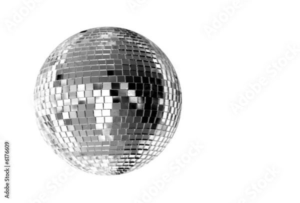Obraz duża srebrna kula disco
