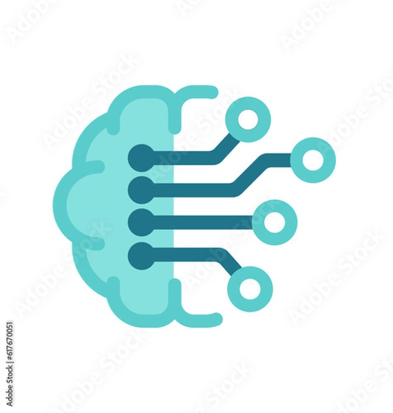 Obraz AI (Artificial Intelligence) vector icon illustration
