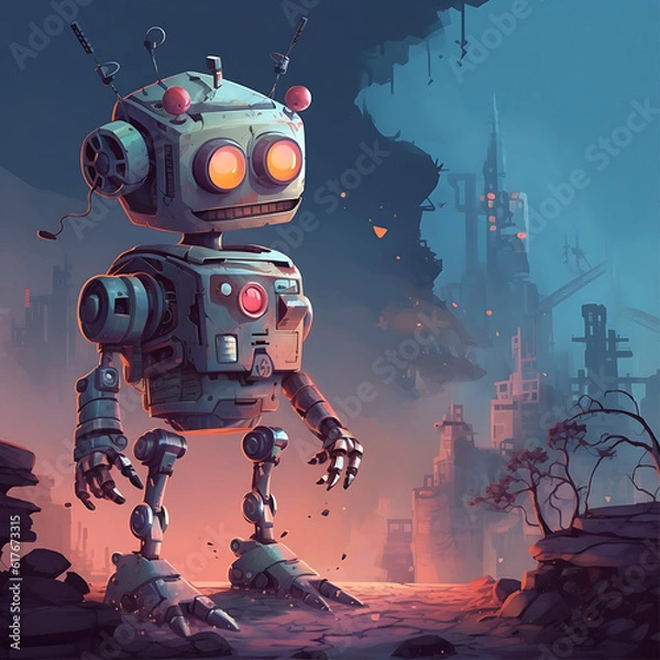 Fototapeta robot in space