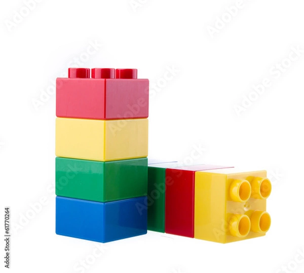 Fototapeta Plastic building blocks