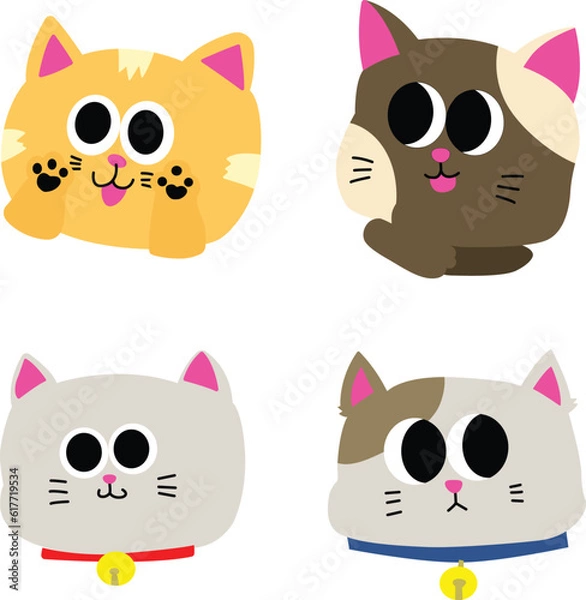 Obraz cat icons set