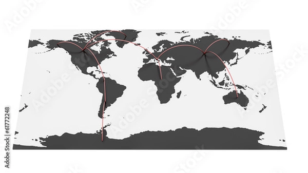 Obraz Hi-Tech World Map