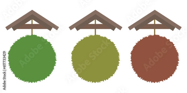 Obraz 杉玉のイラスト3色セット