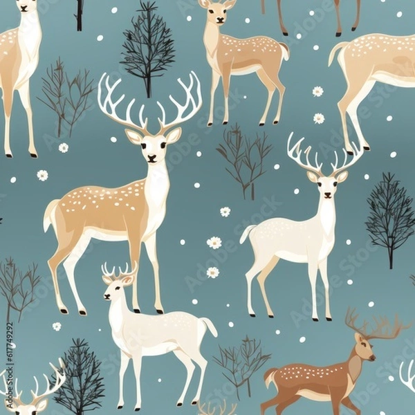 Obraz Deer tile texture