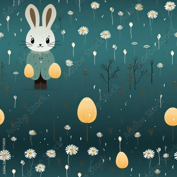 Obraz Rabbit seamless tile able texture
