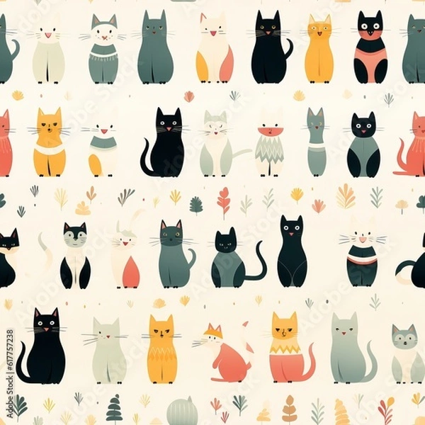 Obraz Cat seamless tile able texture