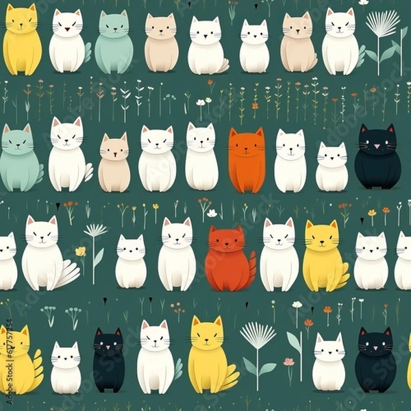 Obraz Cat seamless tile able texture