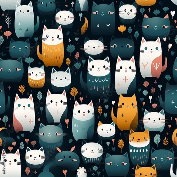 Obraz Cat seamless tile able texture