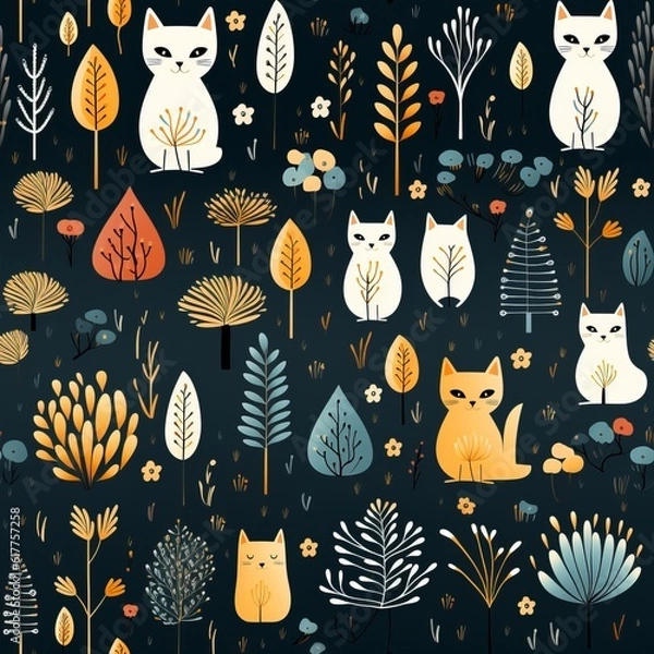 Obraz Cat seamless tile able texture