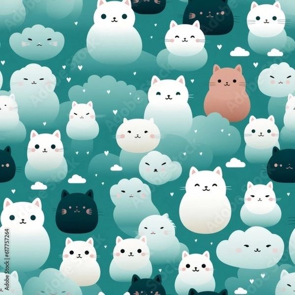 Obraz Cat seamless tile able texture
