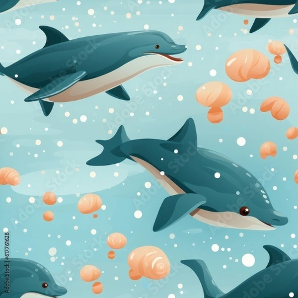 Obraz Dolphin seamless tile able texture