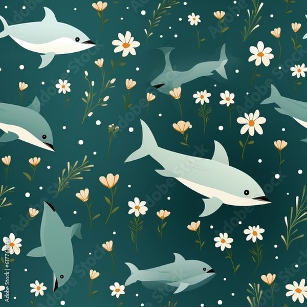 Obraz Dolphin seamless tile able texture