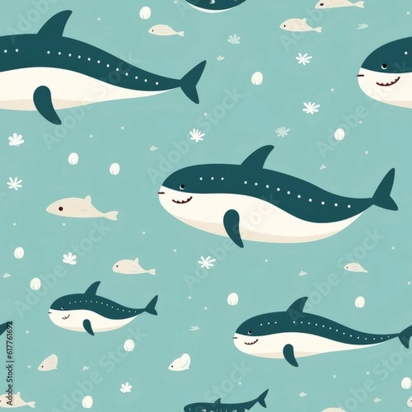 Obraz Dolphin seamless tile able texture