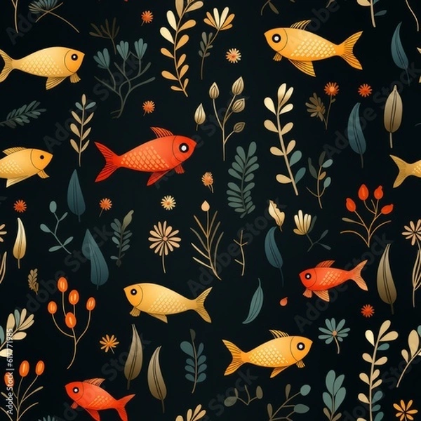 Obraz Fish seamless tile able texture