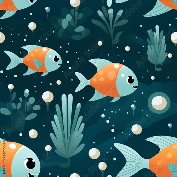 Obraz Fish seamless tile able texture