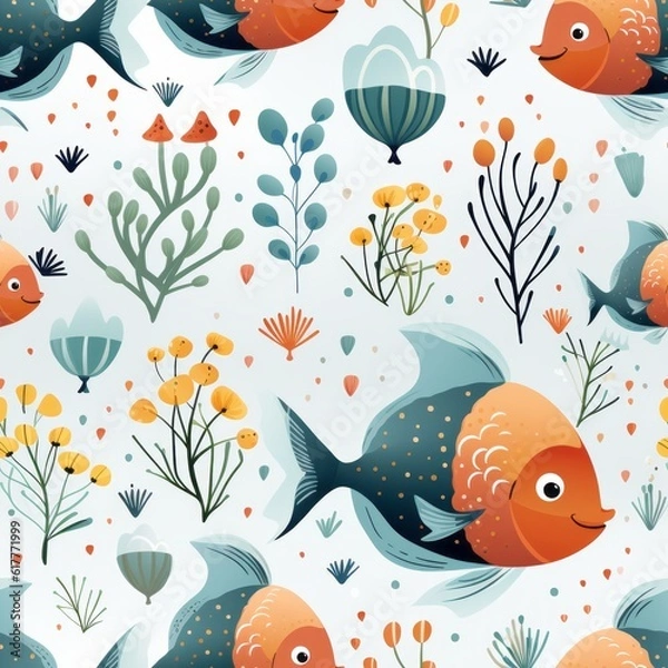 Obraz Fish seamless tile able texture