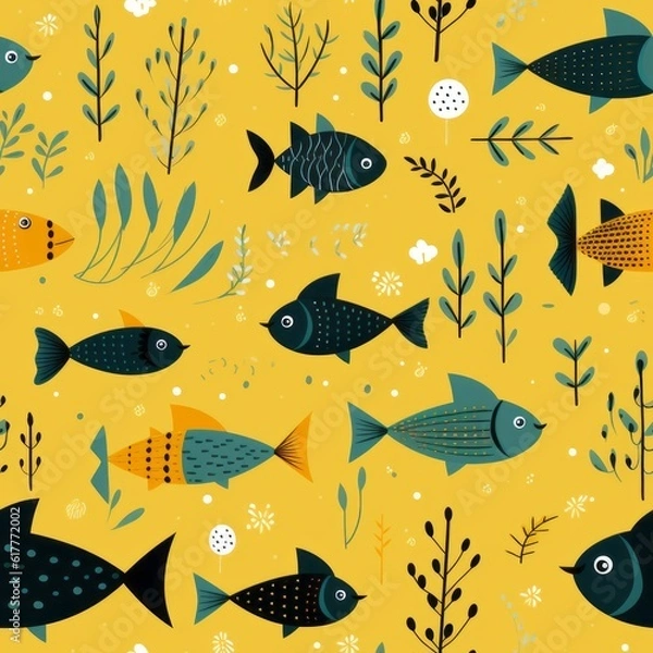Obraz Fish seamless tile able texture