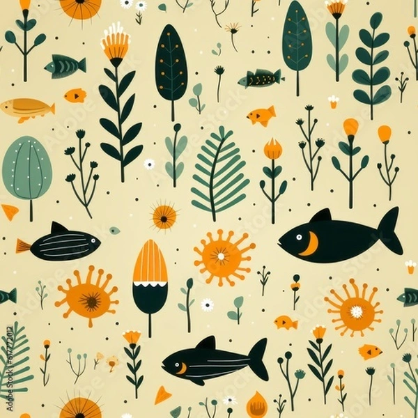 Obraz Fish seamless tile able texture