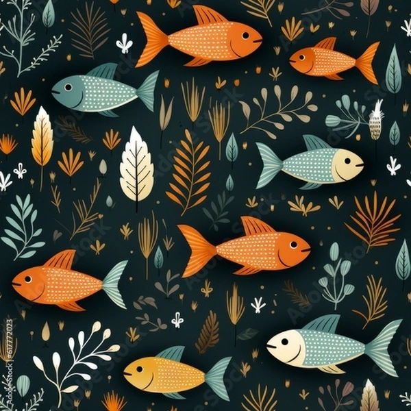 Obraz Fish seamless tile able texture