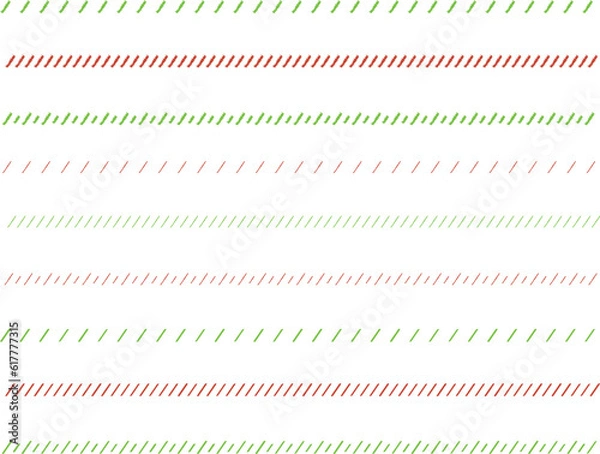 Fototapeta イラスト素材：手書きのシンプルでかわいい罫線・ライン素材. simple hand draw borders