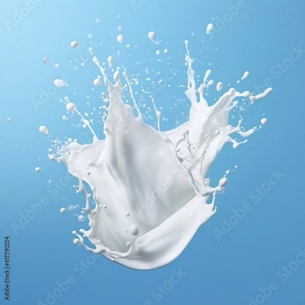 Obraz milk splash isolated on white background