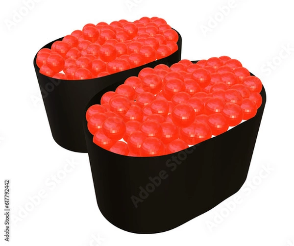 Obraz イクラのお寿司の3Dイラスト