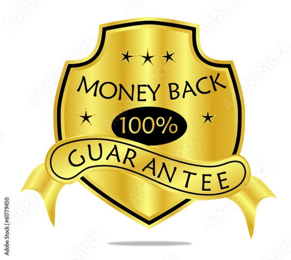 Obraz Money Back Guarantee Shield and Banner