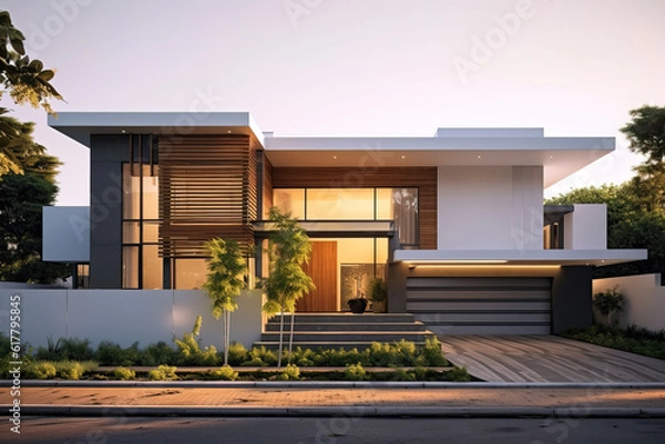 Obraz Modern and contemporary home exterior design