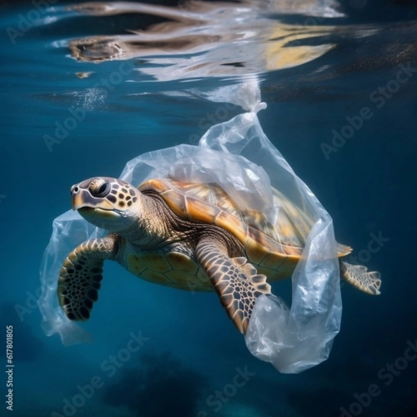 Obraz sea turtle swimming