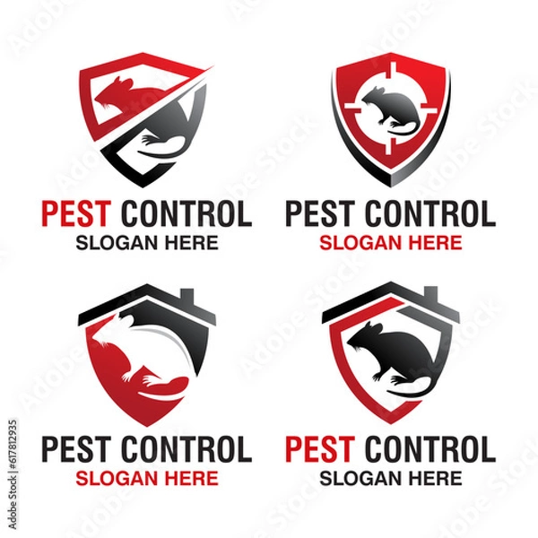 Fototapeta collection pest control logo design vector.