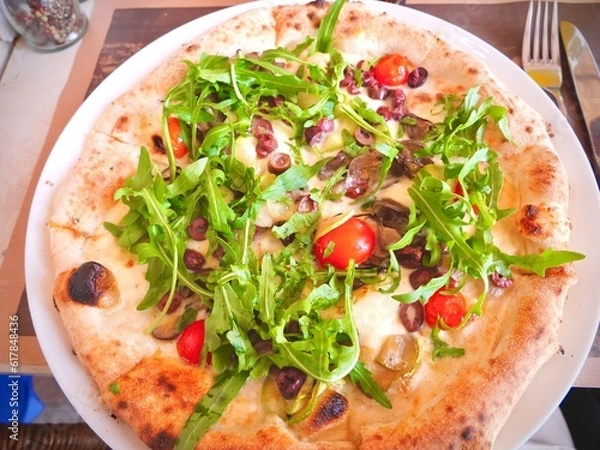 Obraz pizza with vegetables