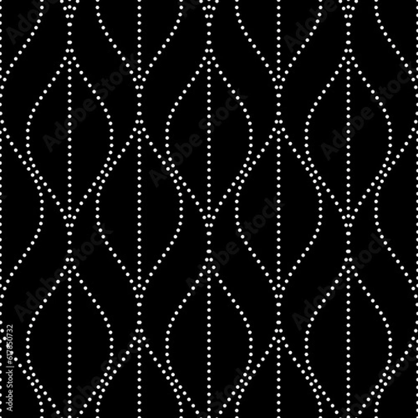 Fototapeta Vector seamless texture. Modern geometric background. Grid of dots.