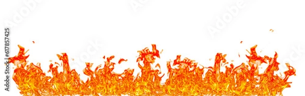 Obraz Fire flame on transparent background isolated png..